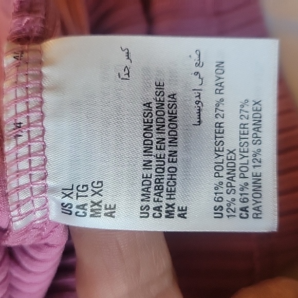 Inc. International Concept Pink and Black Ribbed Tank Tops, Size: XL - Picture 3 of 9